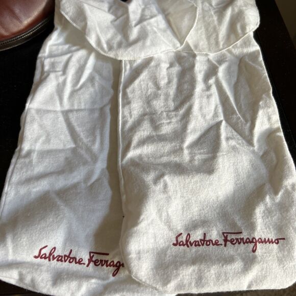 SALVATORE FERRAGAMO Brown Leather Cap Toe Oxford Shoes Men's Size 11.5 B Italy - Picture 16 of 16